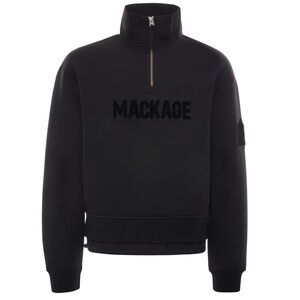 Mackage Black Brando Half Zip Sweater